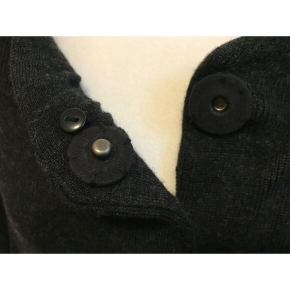 ANTHROPOLOGIE MOTH Swing Coat Sweater Womens Size Small Dark Gray Faux Pockets - Picture 6 of 9